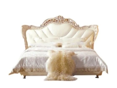 Open Furnitures Cream King Size Modern Bed