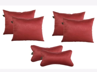 Lushomes Embossed Car Pillow Set of