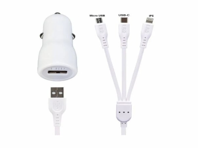 CC Multi White Car Charger