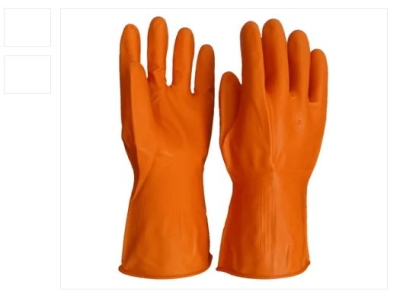 Bull Safe Flock lined Industrial Rubber Hand Gloves