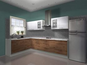 L Shaped Modular Kitchen Layout