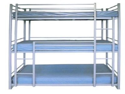 Triple Twin Mild Steel Three Tier Bunk Bed