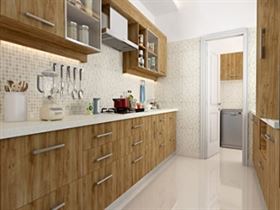 Straight Modular Kitchen Layout