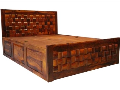 Teak Wood King Size Wooden Bed