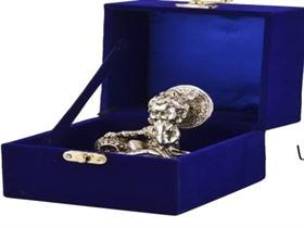 Silver Plated Laddu Gopal With Velvet Box Best Gift For Silver Jubliee Function