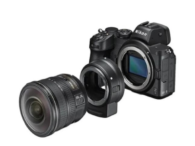 Black Z Mount Nikon Mirrorless Camera With Ftz Adapter