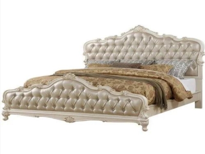 Oak Wood White Luxury King Size Double Bed