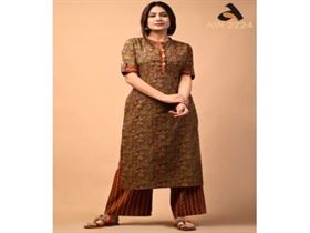 Printed Cotton Kurta and Palazzo