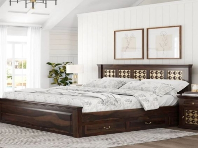 Diamond Empire Solid Wood Storage Platform Captains Bed