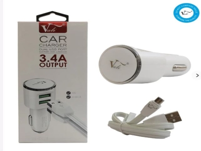 Vali Car Charger USB Port With iPhone Cable