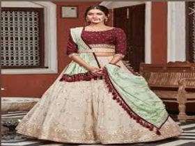 Georgette Party Wear Ladies Designer Crop Top Lehenga