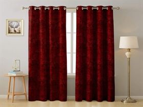 Rayna decor Velvet Eyelet Window Curtain