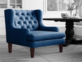 Panas Wing Chair In Royal Blue Colour