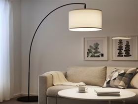 Floor lamp base arched black