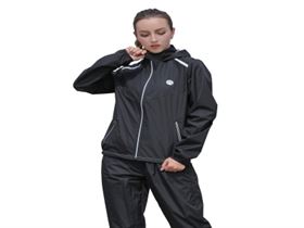  Sauna Suits for Women Weight Loss Fat Burner Sweat Workout Clothes Fitness Durable Waterproof Long Sleeves Hooded Sauna Jacket Pants Suits