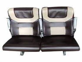 Brown and Off White Premium Push Back Bus Seat