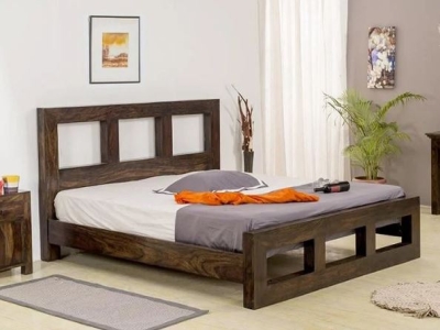 Queen Size Sheesham Wood Bed