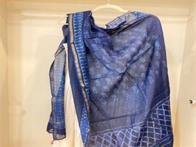 Blue Maheshwari Silk Dupatta