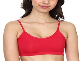 Mysha Women s Cotton Non Wired Non Padded Thin Lace Rose Sports Bra