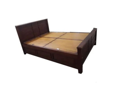 Brown Queen Size Wooden Bed