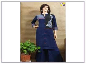 Blue Cotton Kurti