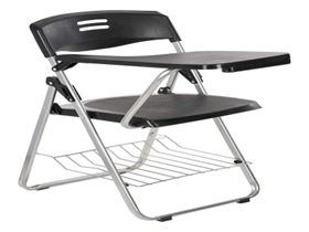 MBTC Erizo Folding Student Writing Pad Chair in Black Suitable for Students 