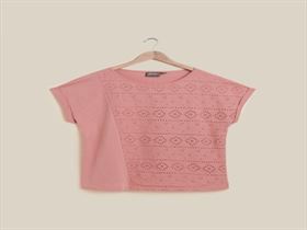 Gia Curves Persian Rose Cut-Work Corine Top