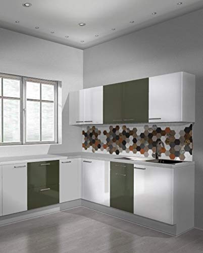 U shaped modular kitchen layout