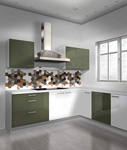 U shaped modular kitchen layout