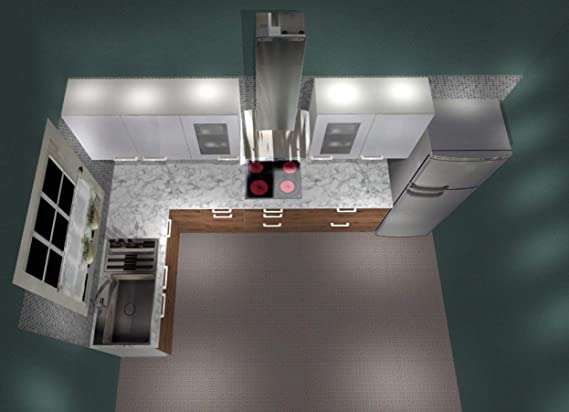 L Shaped Modular Kitchen Layout