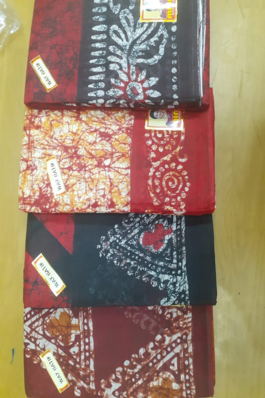 WAX BATIK MINU COTTON BATIK PRINTED DESIGNER SAREE