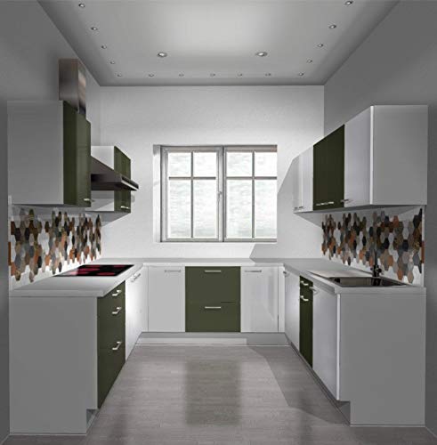 U shaped modular kitchen layout